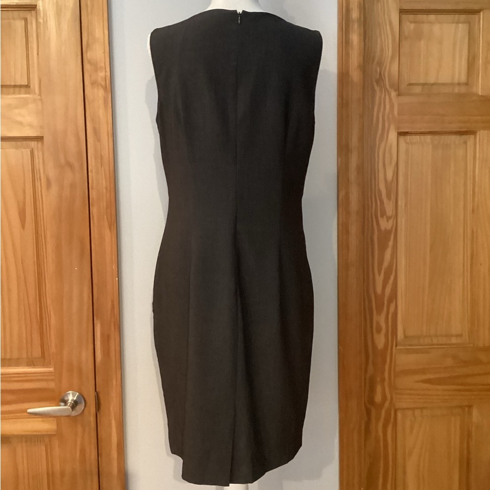EUC Calvin Klein charcoal gray zipper Sheath Dress size 12. - Picture 4 of 7